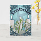 インボルクキャンドルマス異教のグリーティングカード カード (黄色い花)