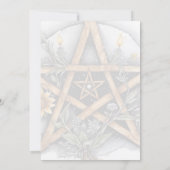 インボルクフローラスノーイ星形五角形ウィッカ信者ホリデー 招待状 (裏面)