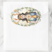 インボルクフローラ女神ウィッカ信者ホリデイ 楕円形シール (バッグ)