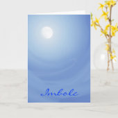 インボルク平和の月並み カード (黄色い花)