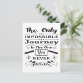 インポッシブルジャーニー引用文ダーク ポストカード (スタンド正面)