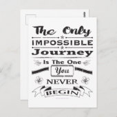 インポッシブルジャーニー引用文ダーク ポストカード (正面/裏面)