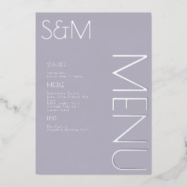 インポートされた結婚式のシルバーメニューボード 箔招待状