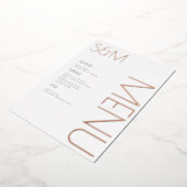 インポートされた結婚式のメニューカード 初日の大胆なデザイン 箔招待状 (回転した状態)