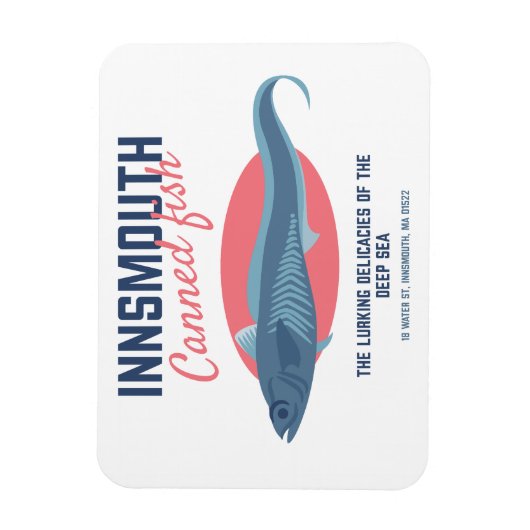 インマス缶詰フィッシュロヴェクラフティアン マグネット (縦)