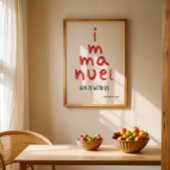 インマニュエル神は私たちクリスマスウォールアートと共にある ポスター