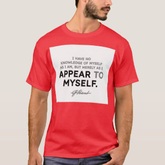 インマニュエル・カント引用文私は自分自身の知識がない Tシャツ
