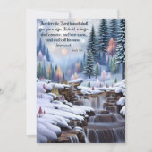 インマニュエル・バイブル聖句ウィンター・ウッドランズ滝 シーズンカード (正面)