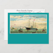 インマン汽船会社 ポストカード (正面/裏面)