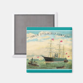 インマン汽船会社 マグネット (正面/裏面)