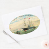 インマン汽船会社 楕円形シール (封筒)