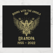 インメモリのバイクのライダー葬儀 ビールラベル (シングルラベル)