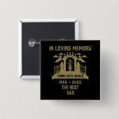 インメモリバイクのライダーバイクもしくは自転車に乗る人葬儀 缶バッジ (正面&裏面)