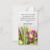 インメモリ悔やみや弔慰メモリアルエンジェルフローリストカード ノートカード (裏面)