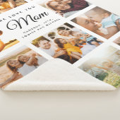 インモダンスタグラム家族写真コラージュ母の日 シェルパブランケット (3/4)