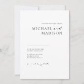 インモダンラミニマルイン色あせ結婚た写真 招待状 (正面)