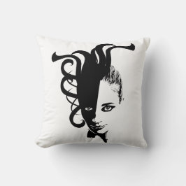 インヤンインヤン女性顔オリジナルアート クッション