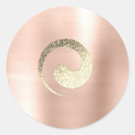 インヤンシンボルバランスバラ金ゴールドペーススピリチュアル ラウンドシール