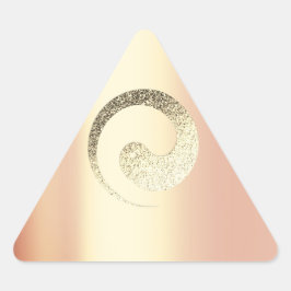 インヤンバランスバラ金ゴールドペーススピリチュアル三角 三角形シール