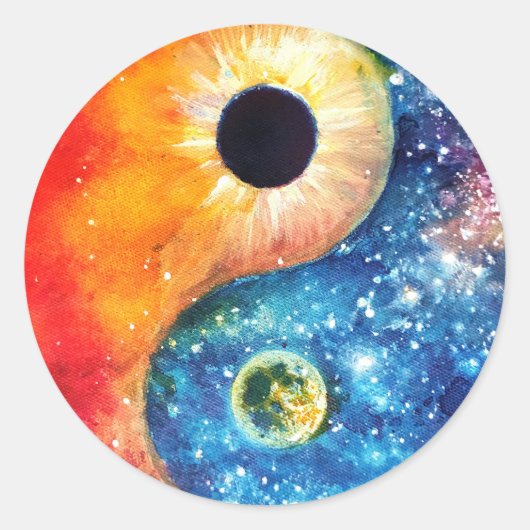 インヤン記号 ラウンドシール (正面)