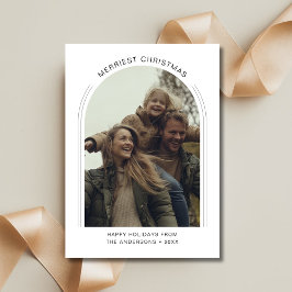 インラインアーチフォトタイポグラフィメリークリスマス シーズンカード