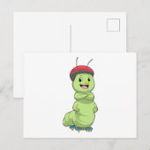 インラインスケーターのイモムシ ポストカード (正面/裏面)