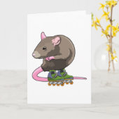 インラインスケーターのマウス カード (黄色い花)