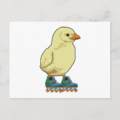 インラインスケーターの女の子 インラインスケート付き ポストカード (正面)