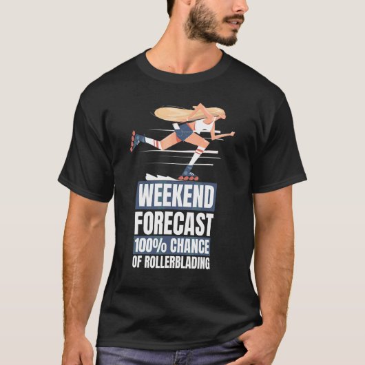 インラインスケーターの週末予報 ローラーブレード Tシャツ (正面)