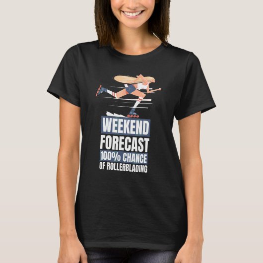 インラインスケーターの週末予報 ローラーブレード Tシャツ (正面)