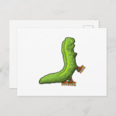 インラインスケーターを履いたケータピラー ポストカード (正面/裏面)