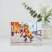インラインスケートの恐竜 シーズンポストカード (スタンド正面)
