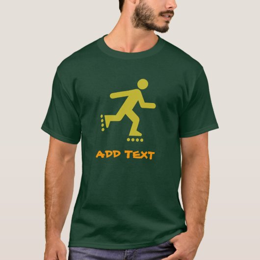 インラインスケートの編集、文字の変更 Tシャツ (正面)