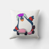 インラインスケートを備えたインラインスケートとしてのペンギン クッション (裏面)