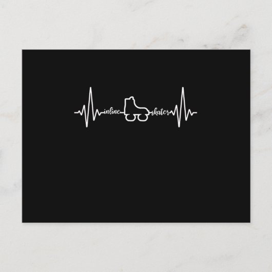 インラインスケートハートビートローラーブレーディングローラースカ ポストカード (正面)