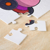 インラインスケート付きインラインスケーターとしてのウサギ ジグソーパズル (側面)