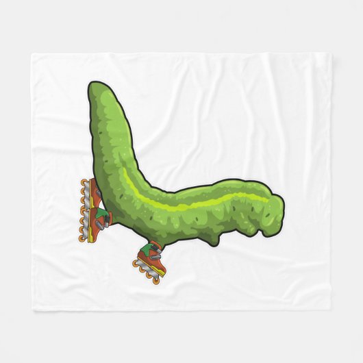 インラインスケート付きインラインスケーターとしてのキャタピラー フリースブランケット