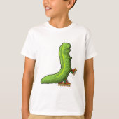 インラインスケート付きインラインスケーターとしてのキャタピラー Tシャツ (正面)