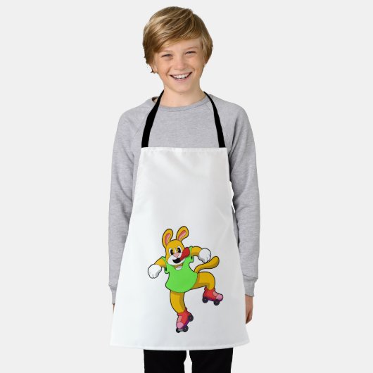 インラインスケート付きインラインスケーターとしての犬 エプロン (着用した状態)