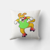 インラインスケート付きインラインスケーターとしての犬 クッション (裏面)