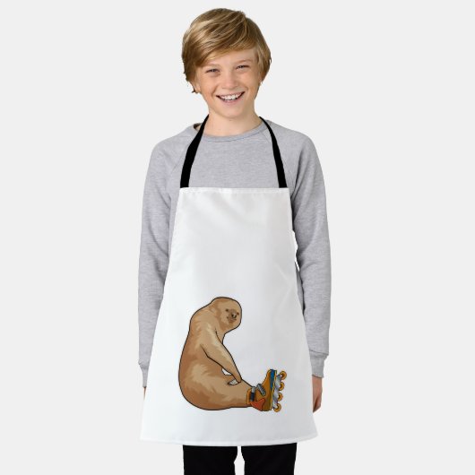 インラインスケート付きインラインスケートとしてスロース エプロン (着用した状態)