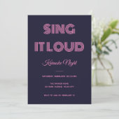 インラインタイプ Sing It Loud カラオケ・ナイト招待状 招待状 (スタンド正面)
