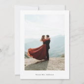 インラインモダン彼女が言ったYesブライダルシャワー写真 招待状 (裏面)