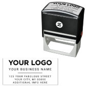 インライン水平ロゴのモダン差出人住所 セルフインキングスタンプ (インサイチュ)