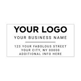 インライン水平ロゴのモダン差出人住所 セルフインキングスタンプ