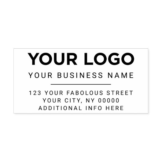インライン水平ロゴのモダン差出人住所 セルフインキングスタンプ (デザイン)