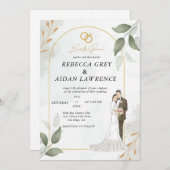 インライン フェード フォト | モダン ミニマル ウェディング 招待状 (正面/裏面)