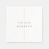 インライン モダンミニマルパーソナライズされた結婚s スタンダードカクテルナプキン (正面)