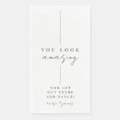 インライン | モダン "ミニマル You Look Amazing" 結婚's (正面)