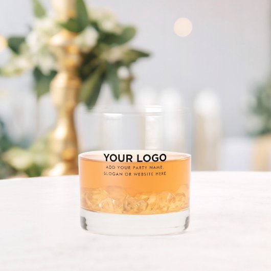 インラパーソナライズされたインロゴと文字のシンプル眼鏡 ウイスキーグラス (インサイチュ (ウェディング))